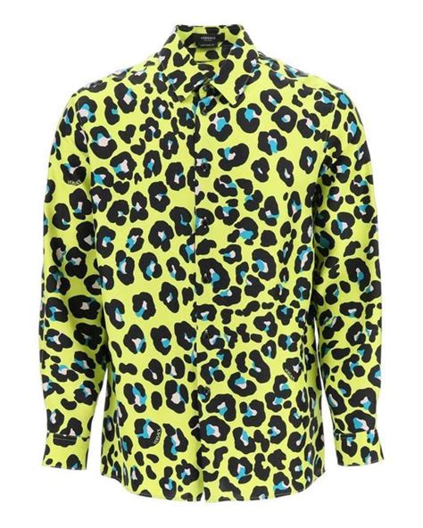 versace leopard silk shirt|versace silk shirts for cheap.